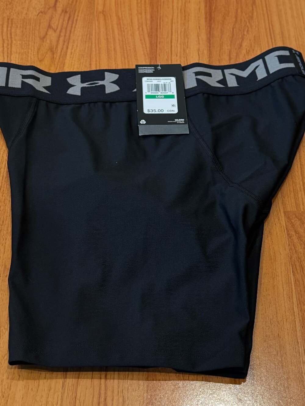 Under Armour HeatGear Armour 2.0 Men's Compression Shorts Black Large NWT